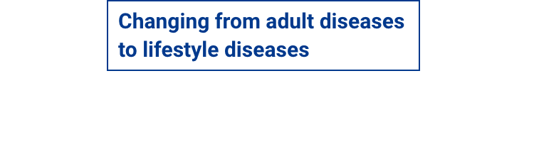 Changing from adult diseases to lifestyle diseases